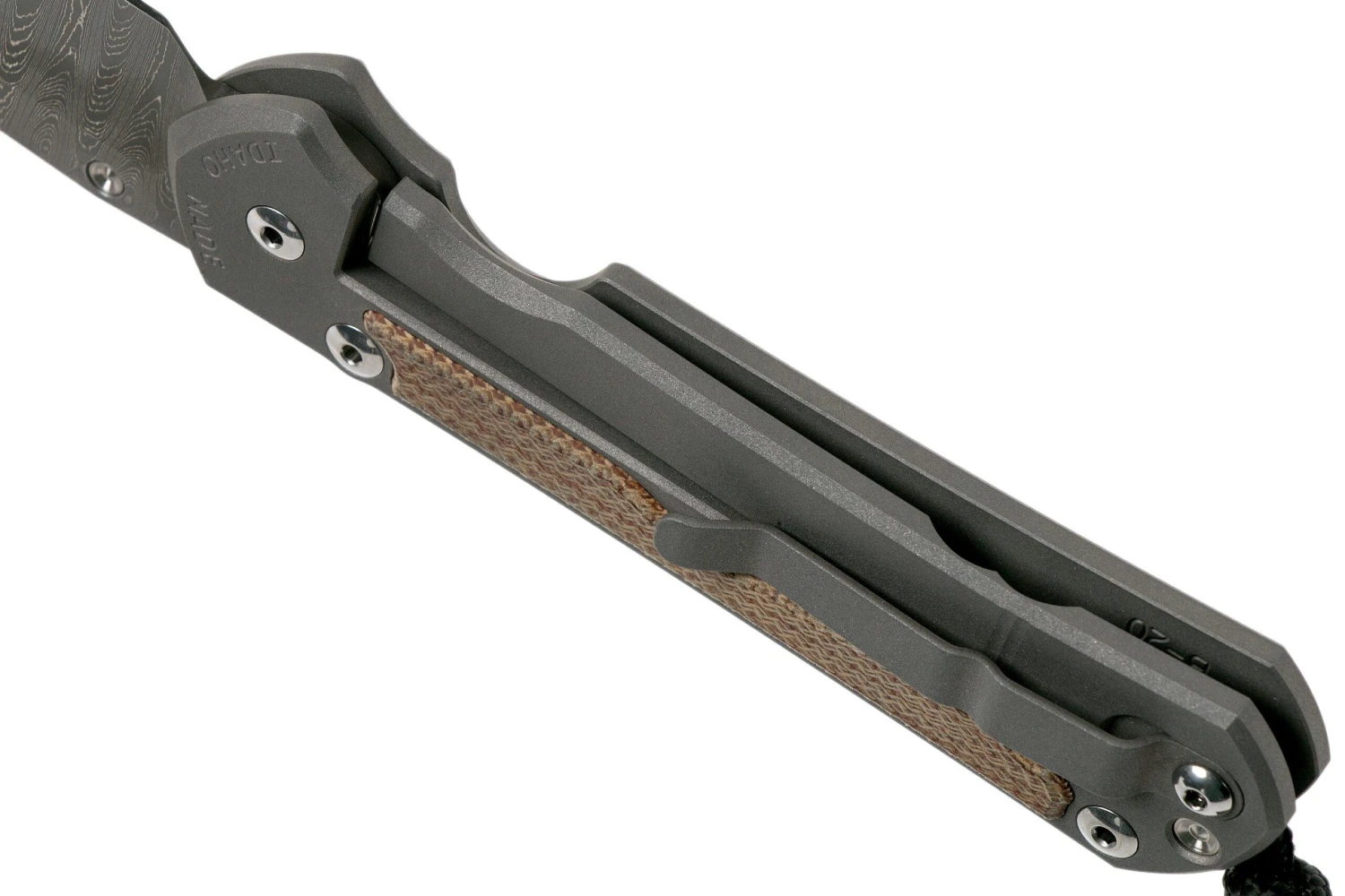 Chris Reeve Sebenza 31 Large Natural Micarta Ladder Damascus L31-1220 Navaja 7 Chris Reeve Sebenza 31 Large Natural Micarta Ladder Damascus L31-1220 Navaja - Imagen 5