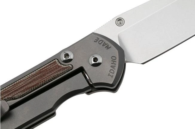 Chris Reeve Large Sebenza 31, L31-1660, Stonewashed CPM MagnaCut, Glass Blasted Titanium, Micarta Canvas Inlay, Navaja 7 Chris Reeve Large Sebenza 31, L31-1660, Stonewashed CPM MagnaCut, Glass Blasted Titanium, Micarta Canvas Inlay, Navaja - Imagen 5