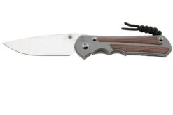 Chris Reeve Large Inkosi LIN-1118 Glass Blasted Natural Canvas MIcarta Inlay Drop Point, Navaja