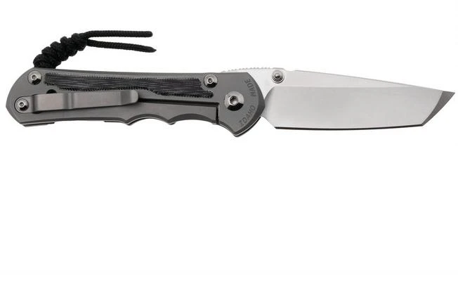 Chris Reeve Large Inkosi SIN-1132 CPM MagnaCut Tanto, Glass Blasted Titanium, Black Canvas Micarta Inlay, Navaja 4 Chris Reeve Large Inkosi SIN-1132 CPM MagnaCut Tanto, Glass Blasted Titanium, Black Canvas Micarta Inlay, Navaja - Imagen 2