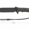 Chris Reeve Pacific Black PAC-1001 Cuchillo De Supervivencia, Dentado