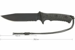 Chris Reeve Pacific Black PAC-1001 Cuchillo De Supervivencia, Dentado