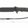 Chris Reeve Pacific Black PAC-1001 Cuchillo De Supervivencia, Dentado