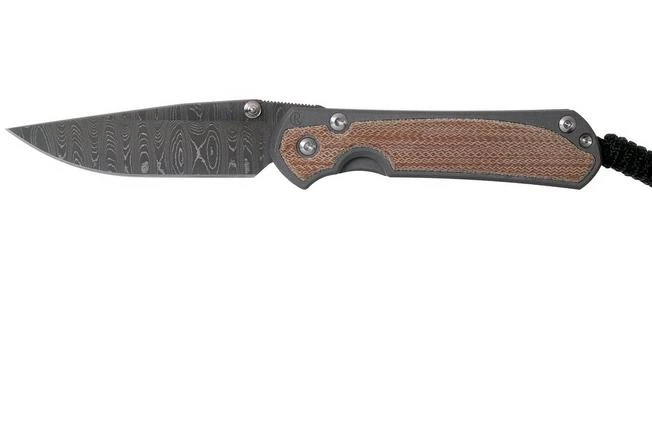 Chris Reeve Sebenza 31 Small Natural Canvas Micarta Ladder Damascus S31-1220 Navaja 3 Chris Reeve Sebenza 31 Small Natural Canvas Micarta Ladder Damascus S31-1220 Navaja