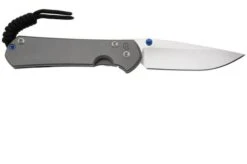 Chris Reeve Small Sebenza 31 S31-1645, Stonewashed MagnaCut Droppoint, Plain Glass Blasted Titanium, Navaja Para Zurdos