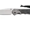 Chris Reeve Small Inkosi SIN-1116 CPM MagnaCut Drop Point, Glass Blasted Titanium, Black Canvas Micarta Inlay, Navaja