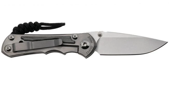 Chris Reeve Small Inkosi SIN-1116 CPM MagnaCut Drop Point, Glass Blasted Titanium, Black Canvas Micarta Inlay, Navaja 4 Chris Reeve Small Inkosi SIN-1116 CPM MagnaCut Drop Point, Glass Blasted Titanium, Black Canvas Micarta Inlay, Navaja - Imagen 2