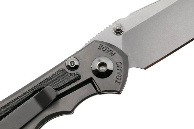 Chris Reeve Small Inkosi SIN-1116 CPM MagnaCut Drop Point, Glass Blasted Titanium, Black Canvas Micarta Inlay, Navaja 7 Chris Reeve Small Inkosi SIN-1116 CPM MagnaCut Drop Point, Glass Blasted Titanium, Black Canvas Micarta Inlay, Navaja - Imagen 5