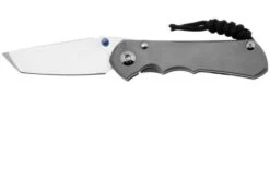 Chris Reeve Small Inkosi SIN-1130 MagnaCut Glass Blasted Tanto, Plain Titanium, Navaja