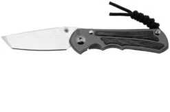 Chris Reeve Small Inkosi SIN-1132 CPM MagnaCut Tanto, Glass Blasted Titanium, Black Canvas Micarta Inlay, Navaja