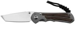 Chris Reeve Small Inkosi SIN-1134 CPM MagnaCut Tanto, Glass Blasted Titanium, Natural Canvas Micarta Inlay, Navaja