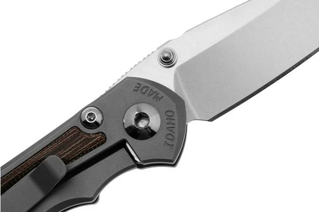 Chris Reeve Small Inkosi SIN-1134 CPM MagnaCut Tanto, Glass Blasted Titanium, Natural Canvas Micarta Inlay, Navaja 7 Chris Reeve Small Inkosi SIN-1134 CPM MagnaCut Tanto, Glass Blasted Titanium, Natural Canvas Micarta Inlay, Navaja - Imagen 5